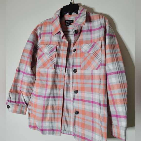 Francesca's Collections Tops - Multicolor Flannel Shacket (Shirt Jacket)